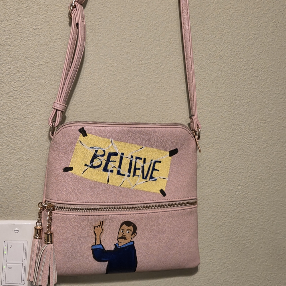 Pink Crossbody Ted LASSO - HAND PAINTED